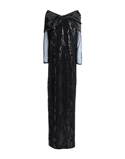 Clips Woman Maxi Dress Black Size 6 Polyester, Elastane
