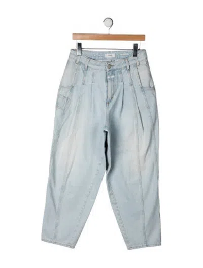 Pre-owned Closed High-rise Straight Leg Jeans In Blue
