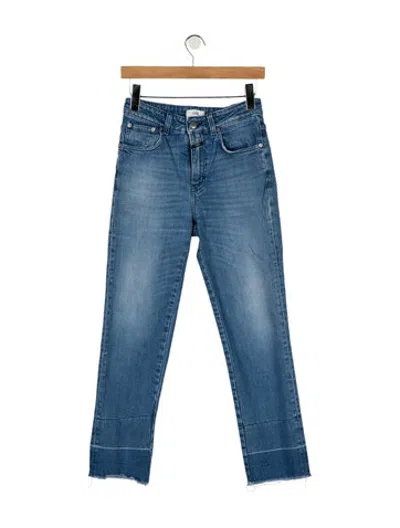 Pre-owned Closed High-rise Straight Leg Jeans In Blue