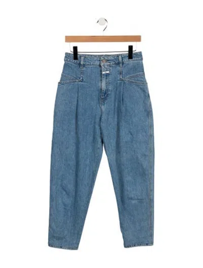 Pre-owned Closed High-rise Straight Leg Jeans In Blue