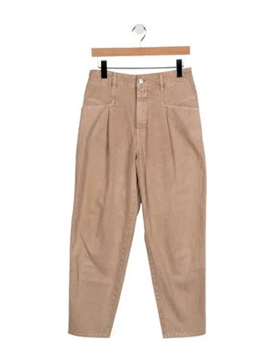Pre-owned Closed High-rise Straight Leg Jeans In Brown