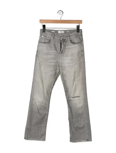 Pre-owned Closed High-rise Straight Leg Jeans In Grey