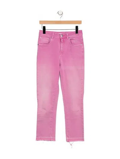 Pre-owned Closed High-rise Straight Leg Jeans In Purple