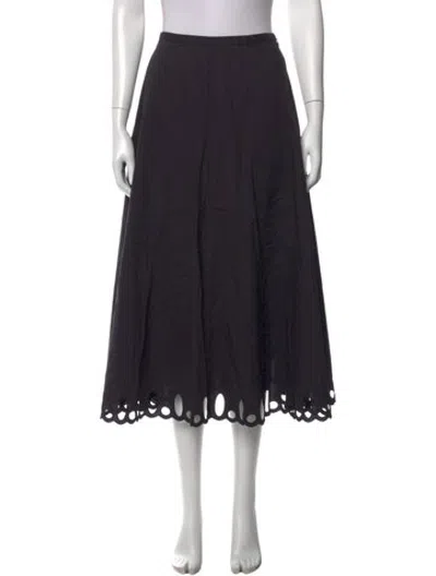 Pre-owned Closed Midi Length Skirt In Black