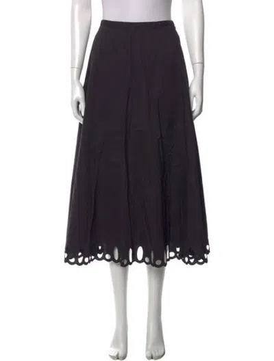 Pre-owned Closed Midi Length Skirt In Black