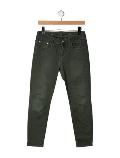 Pre-owned Closed Mid-rise Skinny Leg Jeans In Green