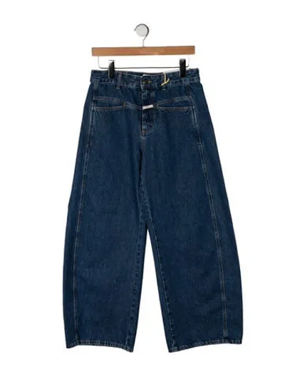 Pre-owned Closed Mid-rise Wide Leg Jeans In Blue