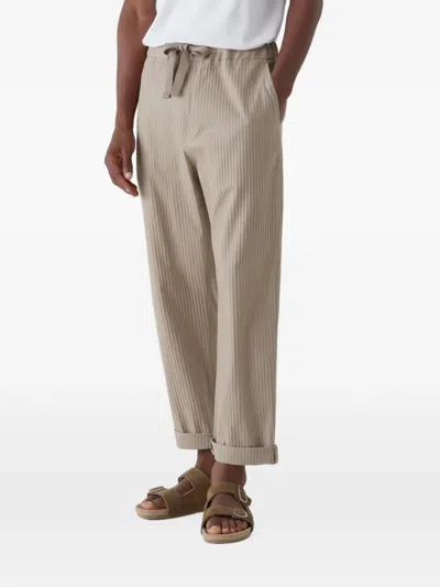 Closed Nanaimo Striped Trousers In Animal Print