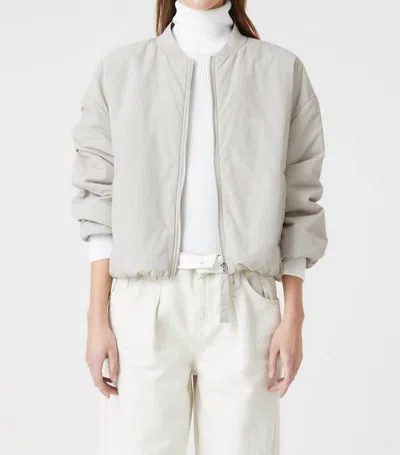 Closed Puffer Jacket In Plaster Beige In White