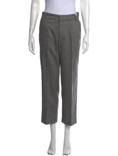 Pre-owned Closed Tweed Pattern Straight Leg Pants W/ Tags In Green