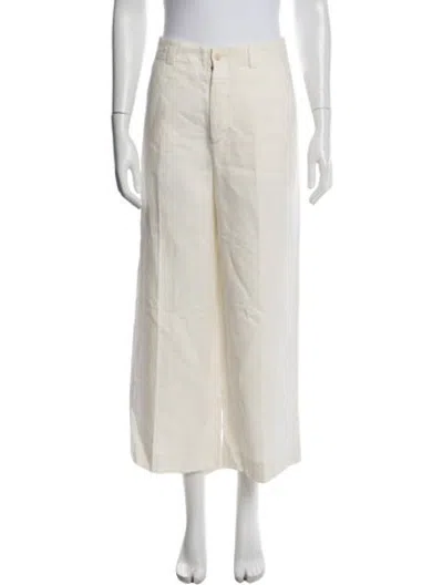 Pre-owned Closed Wide Leg Pants In White