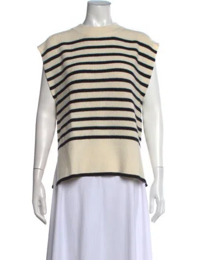 Pre-owned Closed Wool Striped Sweater In Neutrals