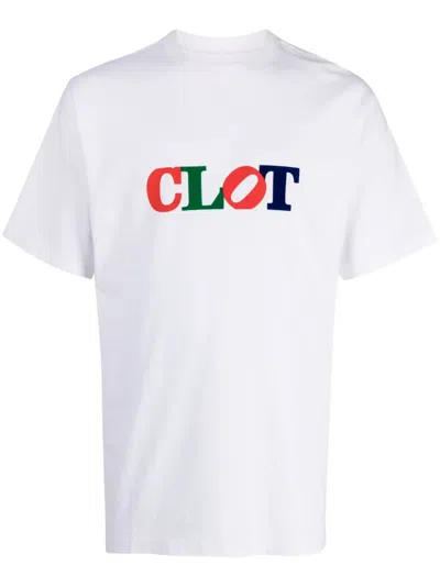 Clot Logo-print Cotton T-shirt In White