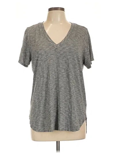 Pre-owned Cloth & Stone Short Sleeve Top Gray V-neck Tops