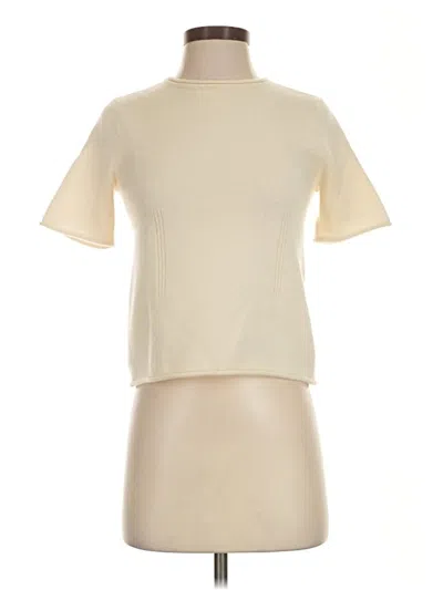 Pre-owned Club Monaco Cashmere Pullover Sweater In Ivory