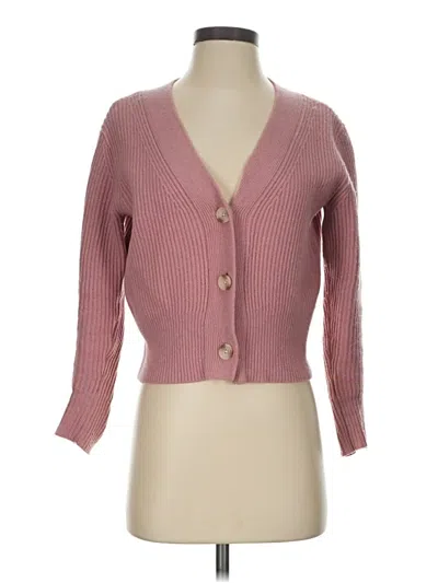 Pre-owned Club Monaco Wool Cardigan Sweater In Pink