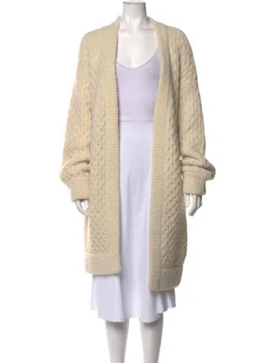 Pre-owned Co Alpaca Open Front Sweater W/ Tags In Neutrals
