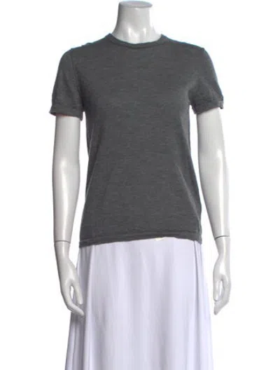 Pre-owned Co Cashmere Crew Neck T-shirt In Grey