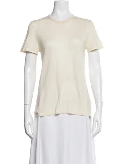 Pre-owned Co Cashmere Crew Neck T-shirt In White