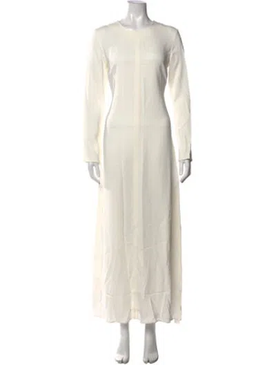 Pre-owned Co Crew Neck Long Dress In Neutrals