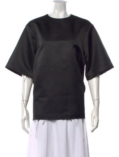 Pre-owned Co Crew Neck Short Sleeve Top In Black