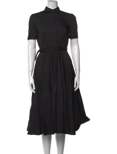 Pre-owned Co Midi Length Dress In Black