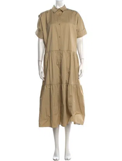 Pre-owned Co Midi Length Dress In Neutrals