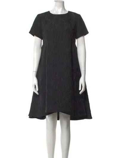 Pre-owned Co Patterned Knee-length Dress In Black