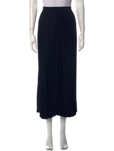 Pre-owned Co Pleated Accents Long Skirt W/ Tags In Black