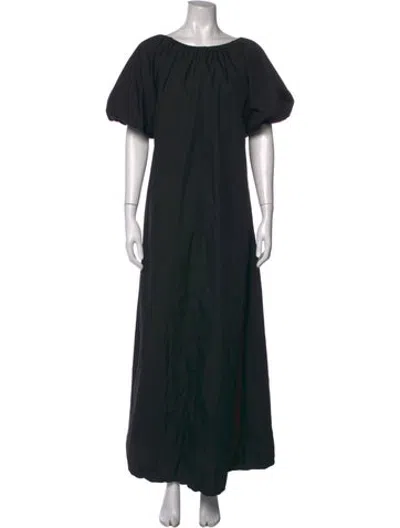 Pre-owned Co Sop Neck Long Dress In Black