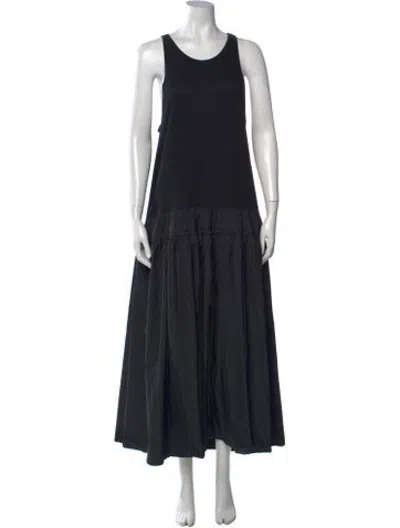 Pre-owned Co Sop Neck Long Dress In Black