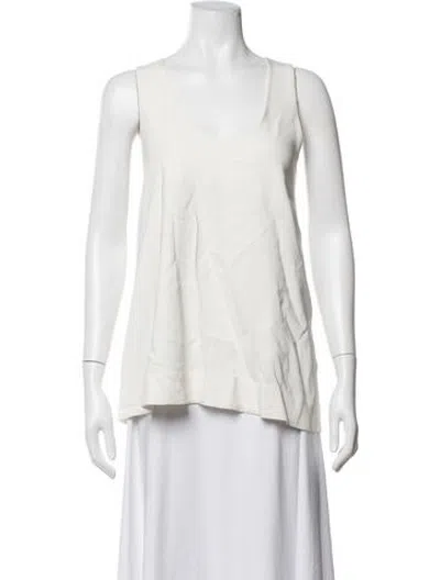 Pre-owned Co Sop Neck Sleeveless Top In Neutrals