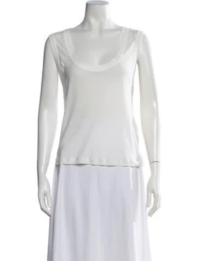 Pre-owned Co Sop Neck Sleeveless Top W/ Tags In Neutrals