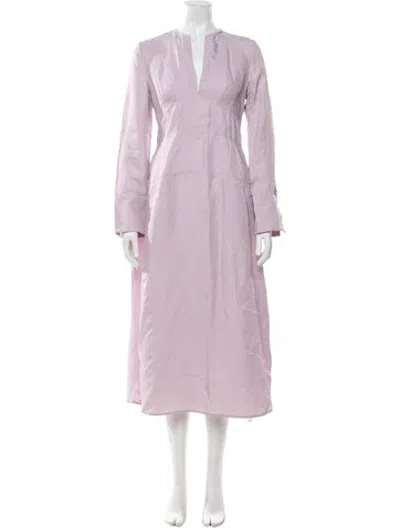 Pre-owned Co V-neck Long Dress In Purple
