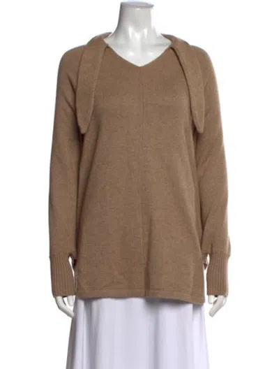 Pre-owned Co Wool V-neck Sweater In Brown
