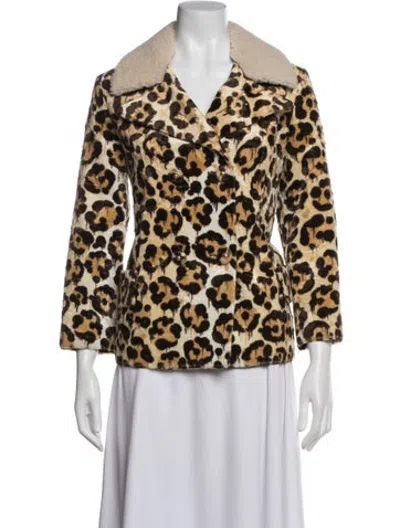 Pre-owned Coach Animal Print Jacket In Multicolor