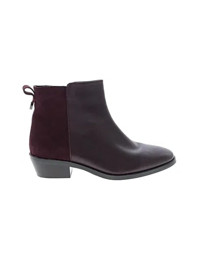 Pre-owned Coach Ankle Boots In Burgundy