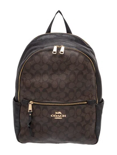 Pre-owned Coach Backpack In Brown
