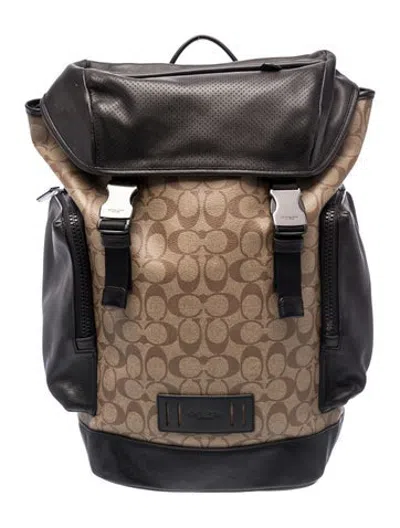 Pre-owned Coach Backpack In Brown