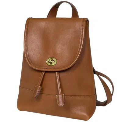 Pre-owned Coach Brown Leather Backpack ()