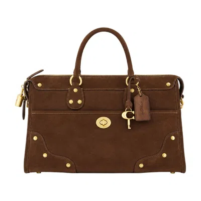 Coach Brown Leather Rhyder Satchel 38 Purse