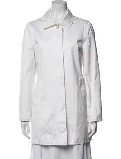 Pre-owned Coach Coat In White