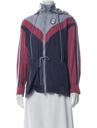 Pre-owned Coach Colorblock Pattern Jacket In Blue