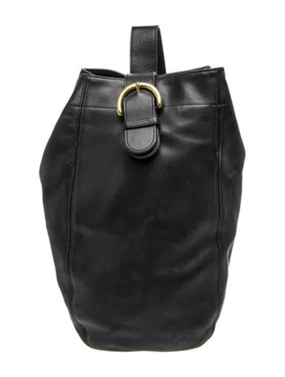 Pre-owned Coach Leather Backpack In Black