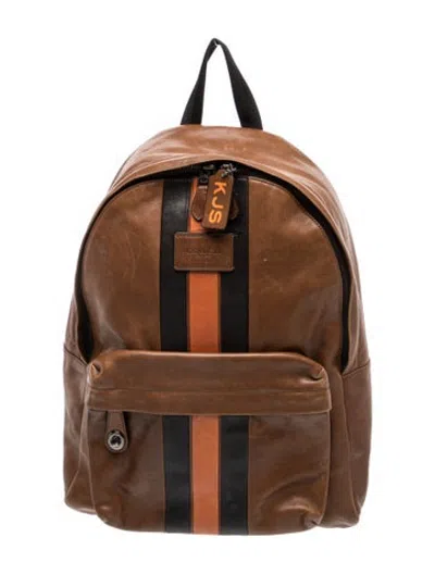 Pre-owned Coach Leather Backpack In Brown