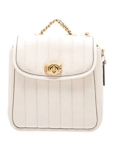 Pre-owned Coach Leather Backpack In Neutrals