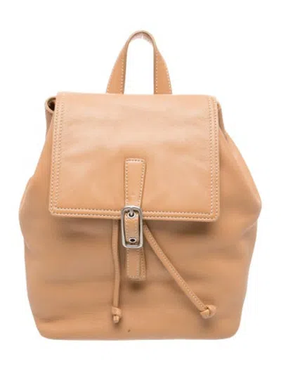 Pre-owned Coach Leather Backpack In Neutrals