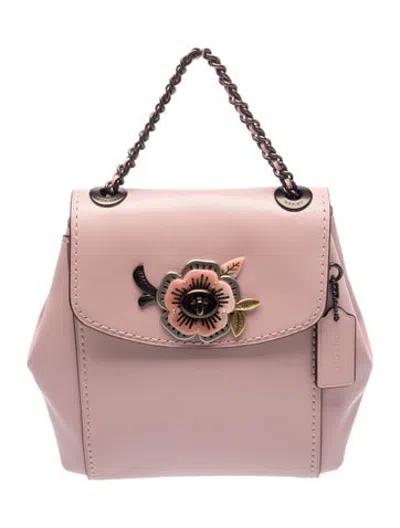 Pre-owned Coach Leather Backpack In Pink