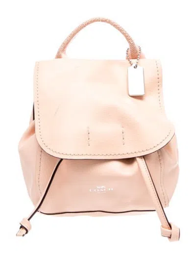 Pre-owned Coach Leather Backpack Vintage In Pink