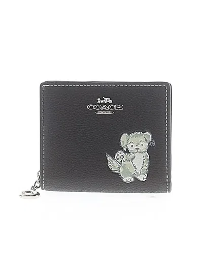Pre-owned Coach Leather Wallet In Gray